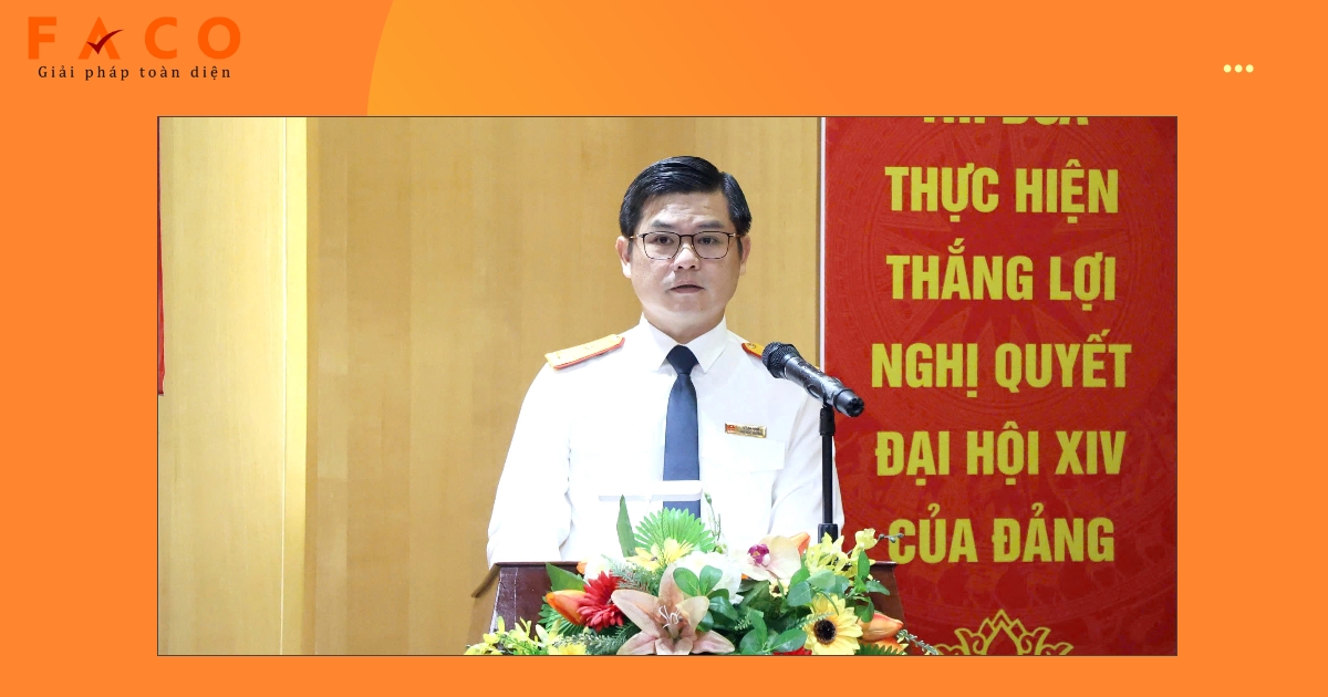 Đồng chí Vũ Chí Hùng tại đại hội Chi bộ Ban TCCB 2025-2027