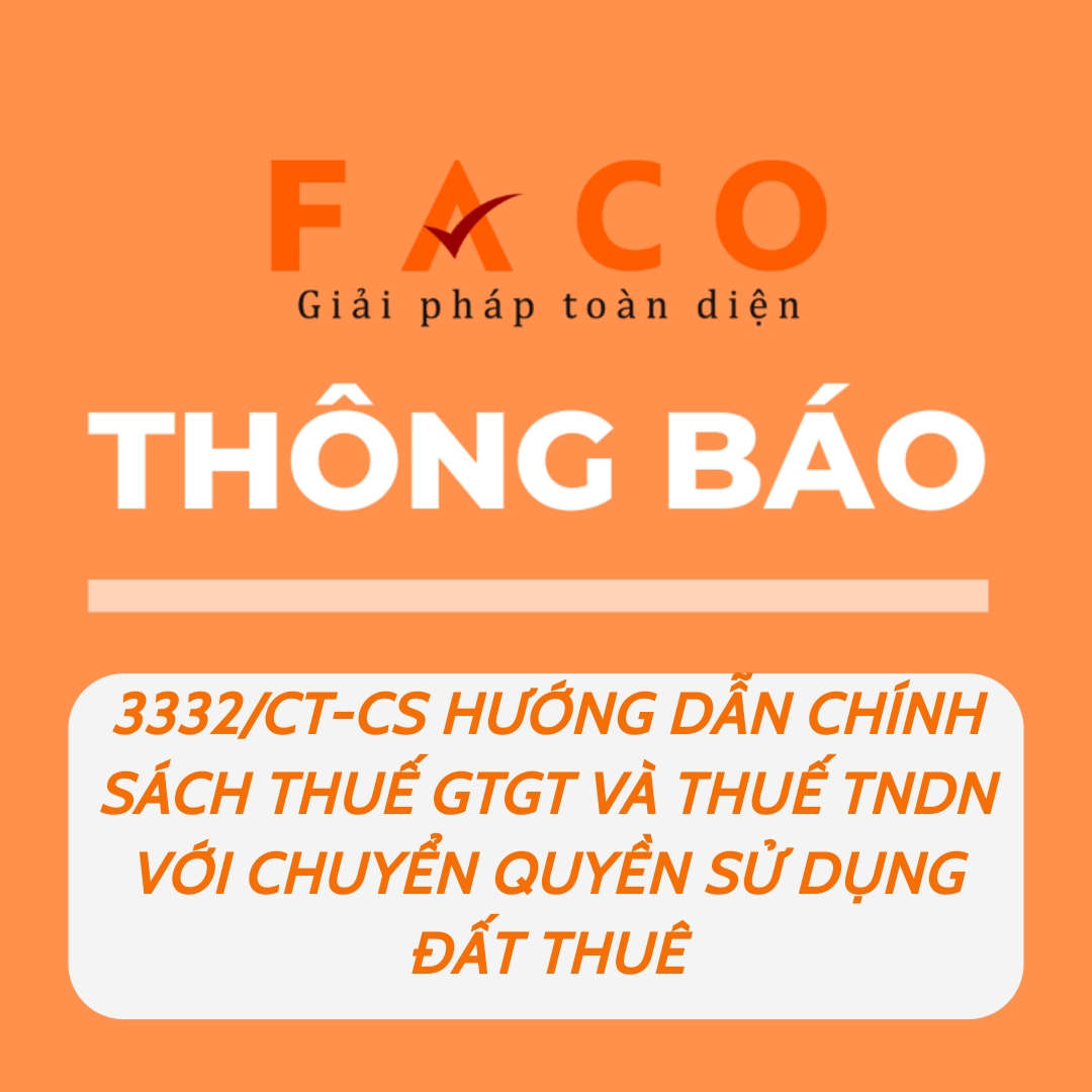 Quy trình và hướng dẫn tính thuế GTGT, thuế TNDN chuyển quyền sử dụng đất thuê